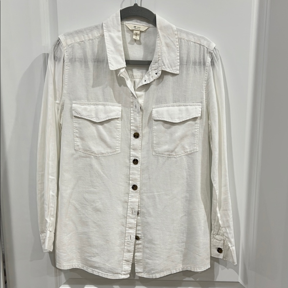 Madewell White Button-Up Shirt